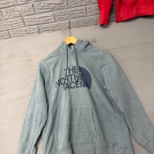 The‎ North Face Womens Blue Grey Logo Pullover Hoodie Sweatshirt 1X Plus Size